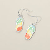Flip Flop Charm Drop Dangle Earrings