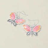 Butterfly Charm Drop Dangle Earrings