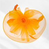 Pearl Feather Mesh Flower Fascinator Headband