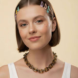Women's Chunky Resin Chain Link Statement Necklace