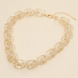 Women's Chunky Resin Chain Link Statement Necklace