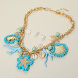 Chunky Ocean Inspired Statement Necklace