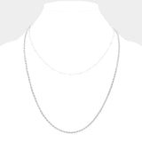 Double Layered Pearl Accented Necklace