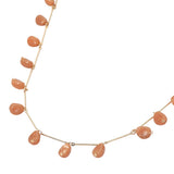 Marbled Resin Beads Drop Station Necklace