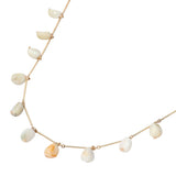 Marbled Resin Beads Drop Station Necklace