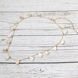 Marbled Resin Beads Drop Station Necklace