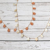 Marbled Resin Beads Drop Station Necklace