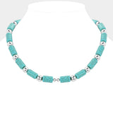 Bead Accented Turquoise Necklace