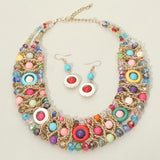 Multi Strand Beaded Statement Necklace
