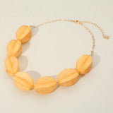 Celluloid Acetate Bold Geometric Flower Bud Beaded Statement Necklace