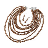 Multi Strand Beaded Statement Necklace