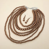 Multi Strand Beaded Statement Necklace