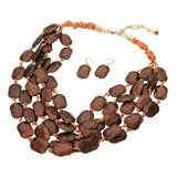 Multi Layered Beaded Statement Necklace