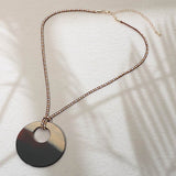 Resin Ring Pendant Cord Necklace