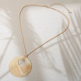 Resin Ring Pendant Cord Necklace