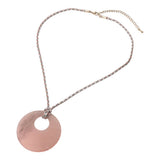 Resin Ring Pendant Cord Necklace