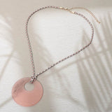 Resin Ring Pendant Cord Necklace