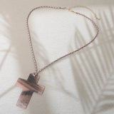 Resin Cross Pendant Cord Necklace
