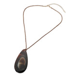 Resin Teradrop Pendant Cord Necklace