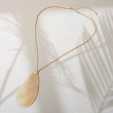Resin Teradrop Pendant Cord Necklace