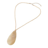 Resin Teradrop Pendant Cord Necklace