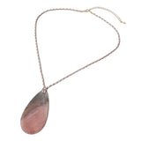 Resin Teradrop Pendant Cord Necklace
