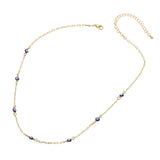 Evil Eye Bead Station Chain Necklace