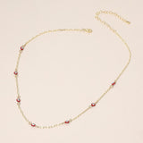 Evil Eye Bead Station Chain Necklace