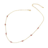 Evil Eye Bead Station Chain Necklace