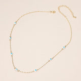 Evil Eye Bead Station Chain Necklace