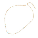 Evil Eye Bead Station Chain Necklace