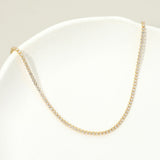 18K Gold Dipped Crystal Tennis Chain Necklace