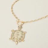Women's Sea Turtle Pendant Toggle Statement Necklace