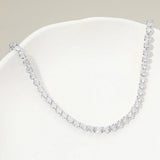 18K Gold Dipped Heart Tennis Chain Necklace