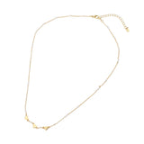 SECRET BOX_14K Gold Dipped Heart Pearl Accent Necklace