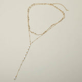 Layered Pearl Drop Earrings
