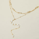 Layered Pearl Drop Earrings