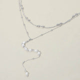 Layered Pearl Drop Earrings