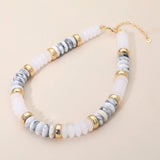 Chunky Resin Disc Beaded Necklace