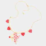 Heart Cupid Pendant Pearl Necklace