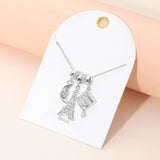 Crescent Moon Eiffel Tower Secret Love Book Charm Beaded Necklace
