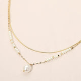 Pearl Pendant Accent Layered Necklace