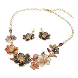 Floral Link Statement Necklace