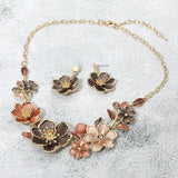 Floral Link Statement Necklace
