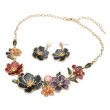 Floral Link Statement Necklace