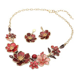 Floral Link Statement Necklace
