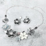 Floral Link Statement Necklace