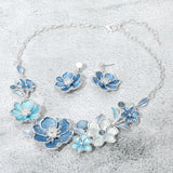 Floral Link Statement Necklace