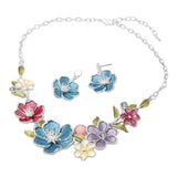 Floral Link Statement Necklace