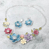 Floral Link Statement Necklace